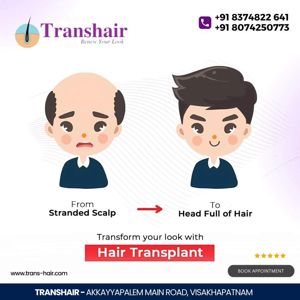 maintain transplanted hair Transhair Vizag